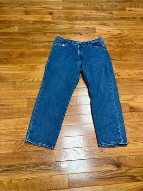 Classic Men's Blue Denim Jeans LL Bean flannel lined